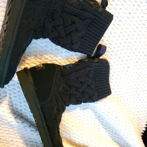 Cozy Black Knit Women's Boots